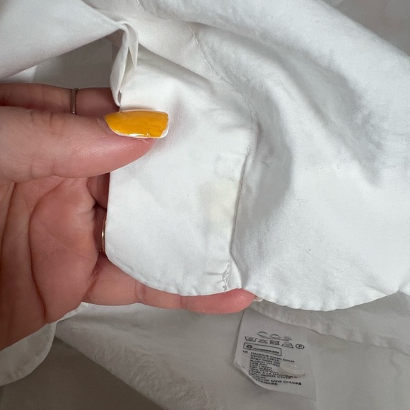 COS White Scalloped Edge Button Down Size 10 - Picture 10 of 10